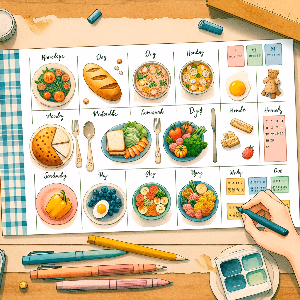 How to create a monthly meal plan for a family?